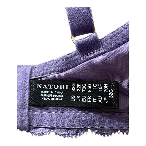 Natori bra 730023 Feathers underwire contour lilac size 32G - Picture 4 of 6